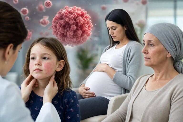 Parvo virusas B19: simptomai, komplikacijos ir rizikos grupės
