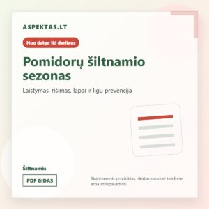 Pomidorų šiltnamio sezonas - Aspektas.lt PDF gido viršelis