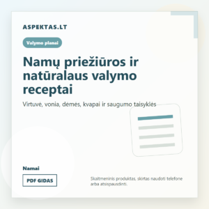 Namų priežiūros ir natūralaus valymo receptai - Aspektas.lt PDF gido viršelis