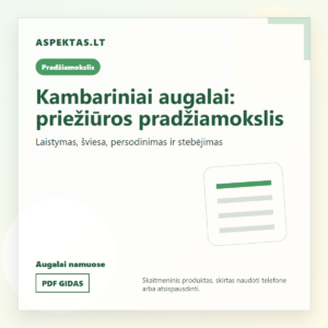 Kambariniai augalai: priežiūros pradžiamokslis - Aspektas.lt PDF gido viršelis