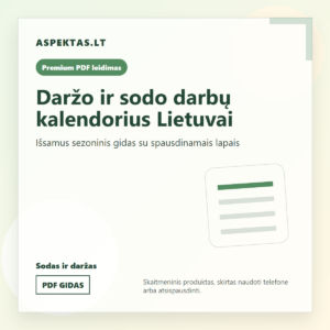 Daržo ir sodo darbų kalendorius Lietuvai Premium leidimas - Aspektas.lt PDF gido viršelis