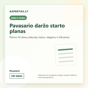 Pavasario daržo starto planas PDF viršelis