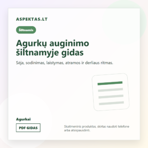 Agurkų auginimo šiltnamyje gidas PDF viršelis