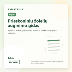 Prieskoninių žolelių auginimo gidas PDF viršelis