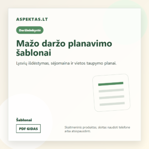 Mažo daržo planavimo šablonai PDF viršelis