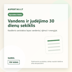 Vandens ir judėjimo 30 dienų sekiklis PDF viršelis