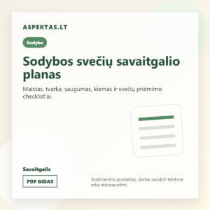 Sodybos svečių savaitgalio planas PDF viršelis