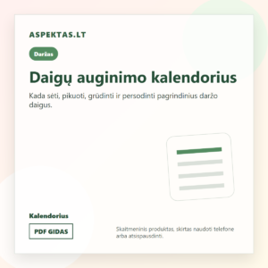 Daigų auginimo kalendorius PDF viršelis