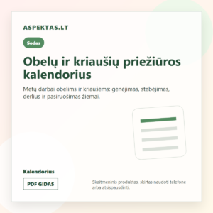 Obelų ir kriaušių priežiūros kalendorius PDF viršelis