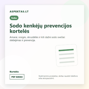 Sodo kenkėjų prevencijos kortelės PDF viršelis