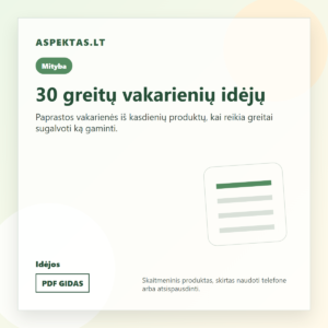 30 greitų vakarienių idėjų PDF viršelis