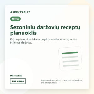 Sezoninių daržovių receptų planuoklis PDF viršelis