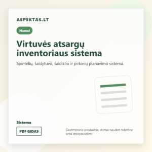 Virtuvės atsargų inventoriaus sistema PDF viršelis