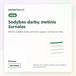 Sodybos darbų metinis žurnalas PDF viršelis